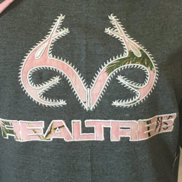 Realtree Xtra Gray Pink Camo Pullover Hoodie - Picture 3 of 8